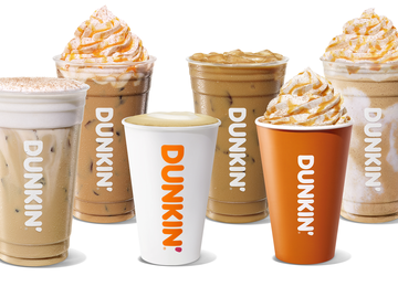 Dunkin' Pumpkin Beverages Lineup Dunkin' Pumpkin Beverages Lineup