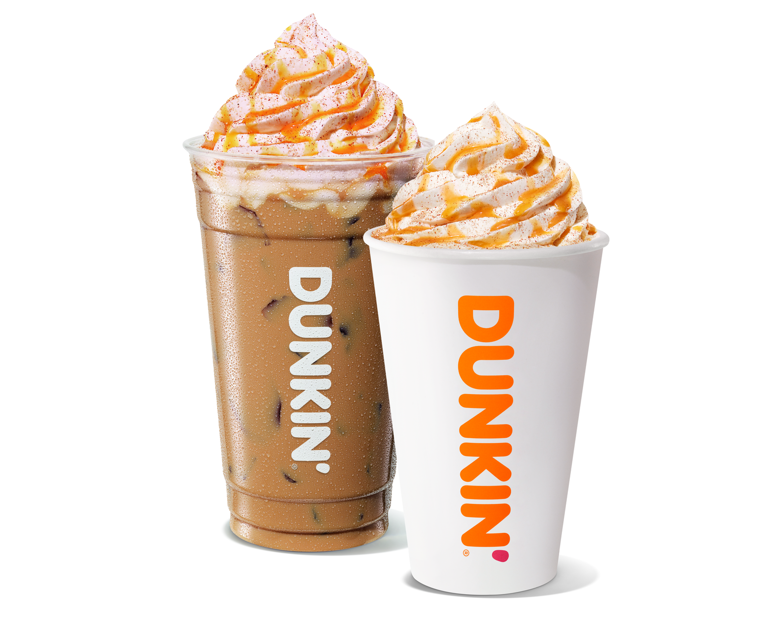 Dunkin' Pumpkin Spice Signature Latte Iced and Hot