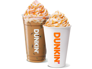 Dunkin' Pumpkin Spice Signature Latte Iced and Hot Dunkin' Pumpkin Spice Signature Latte Iced and Hot