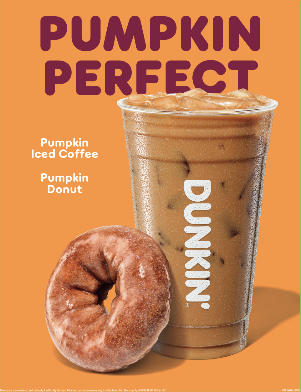 Pumpkin Iced Coffee x Pumpkin Donut