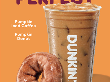 Pumpkin Iced Coffee x Pumpkin Donut Pumpkin Iced Coffee x Pumpkin Donut