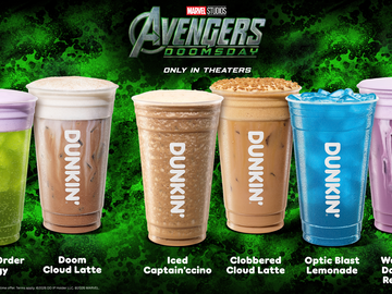 Dunkin and Marvel Studios Avengers Doomsday Beverage Lineup Dunkin and Marvel Studios Avengers Doomsday Beverage Lineup