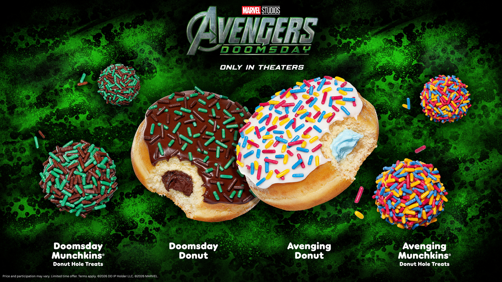 Dunkin and Marvel Studios Avengers Doomsday Bakery Lineup