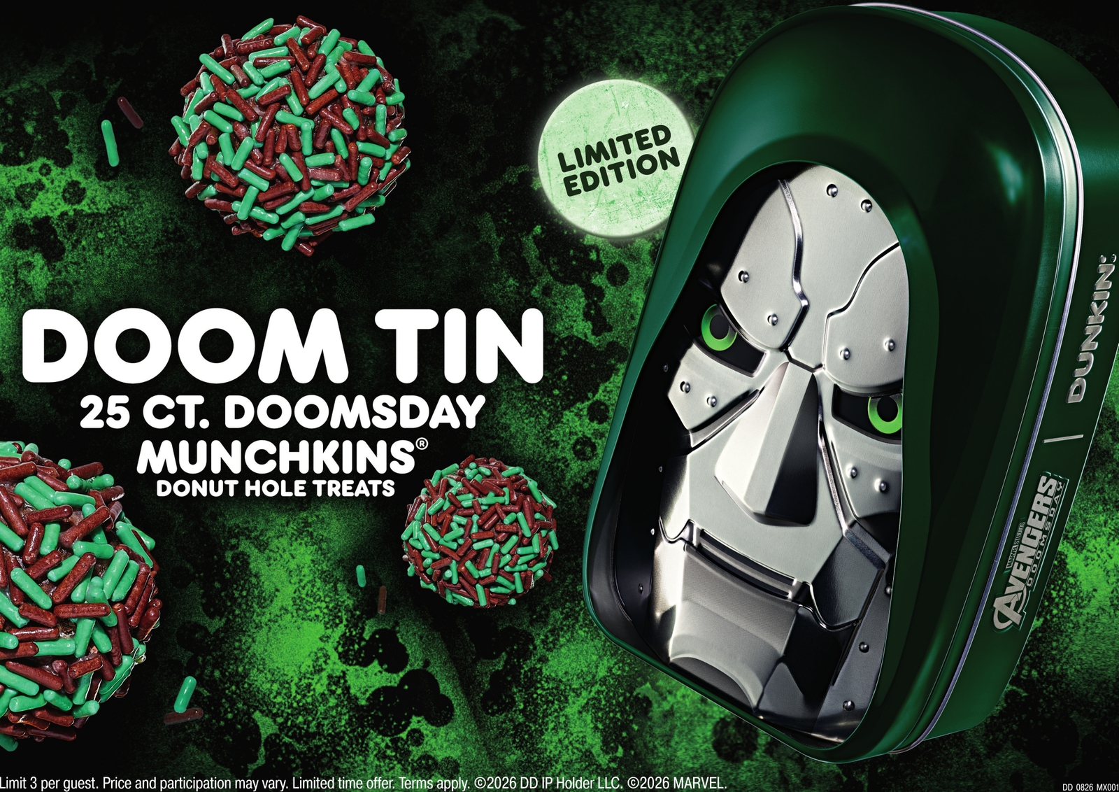 Final Doctor Doom 25-Count MUNCHKINS Tin
