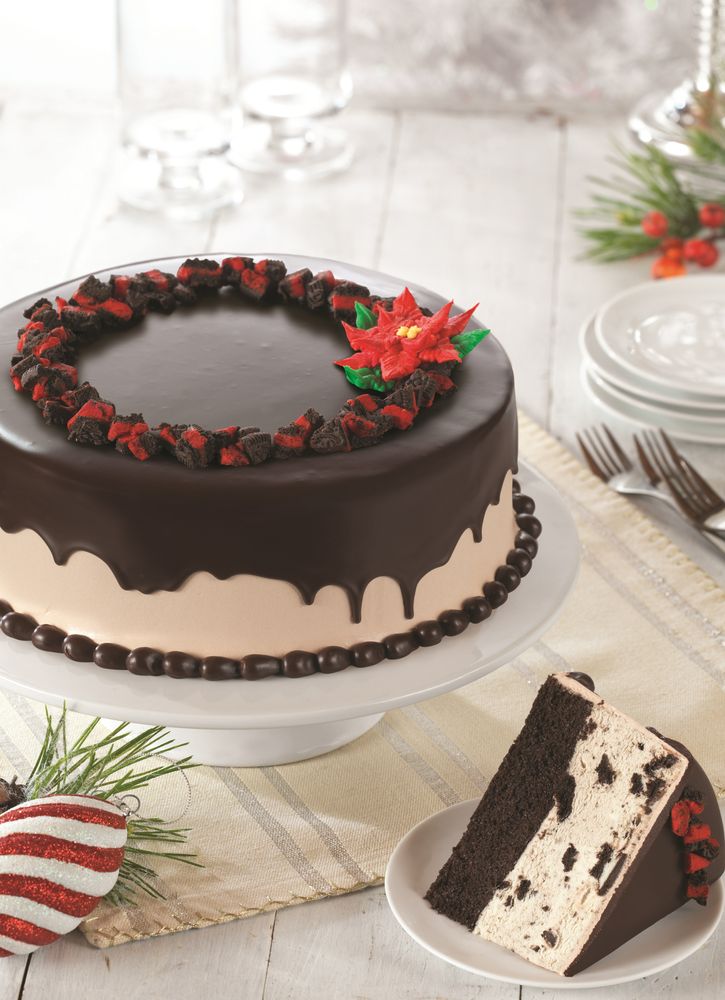 Baskin-Robbins Rings in the Holiday Season with New Ganache Poinsettia Ice Cream Cake and Peppermint & Winter OREO® Cookies Polar Pizza™ Ice Cream Treat