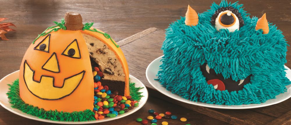 Silly Monster Cake and Pinata Pumpkin Patch Cake