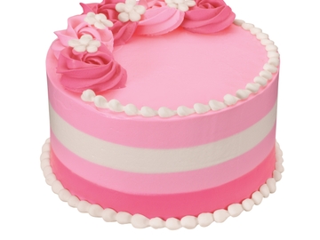 Floral Stripe Cake Floral Stripe Cake