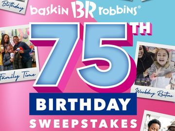 Enter Baskin-Robbins’ 75th Birthday Sweepstakes for a Chance to Win Free Ice Cream for Life 