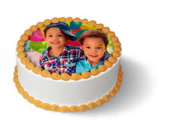 Digital PNG Presentation Size-6 Inch round birthday photocake 1