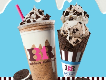 OREO MEGA STUF Cone and Cappuccino Blast