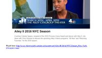 NBC 4 - Ailey II 2016 NYC Season