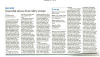 Miami Herald - Alvin Ailey Troupe Has Powerful Miami Opening