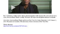 Fox 5 - Modern Masters: Judith Jamison, dancer and choreographer