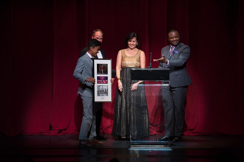 Honorees Gerald and Agnes Hassell with Artistic Director Robert Battle
