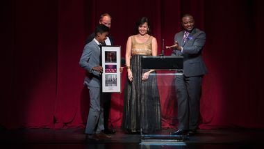 Honorees Gerald and Agnes Hassell with Artistic Director Robert Battle