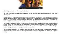 Top Billing - Alvin Ailey American Dance Theater Tours South Africa