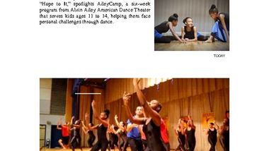 The Today Show - AileyCamp helps kids tackle challenges through dance