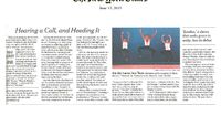 The New York Times - Hearing A Call, And Heeding It