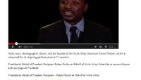 YouTube - Presidential Medal of Freedom Recipient - Robert Battle on Behalf of Alvin Ailey