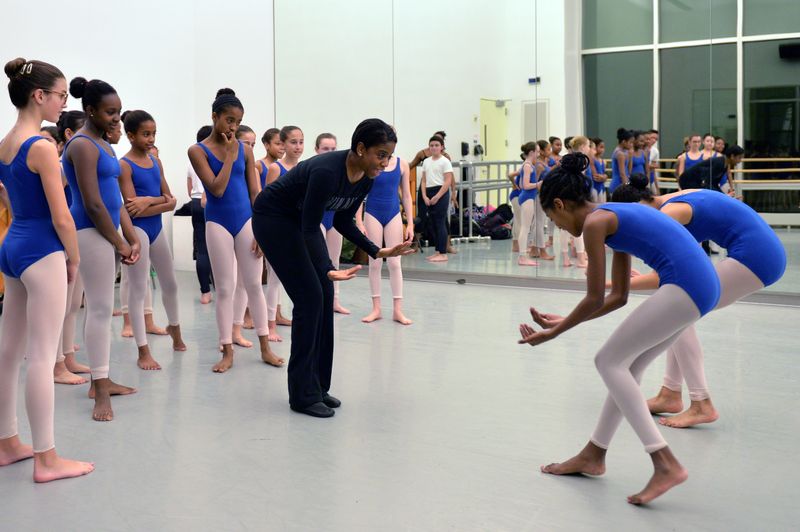 The Ailey School Junior Division Director Tiffany Barnes teaching Horton