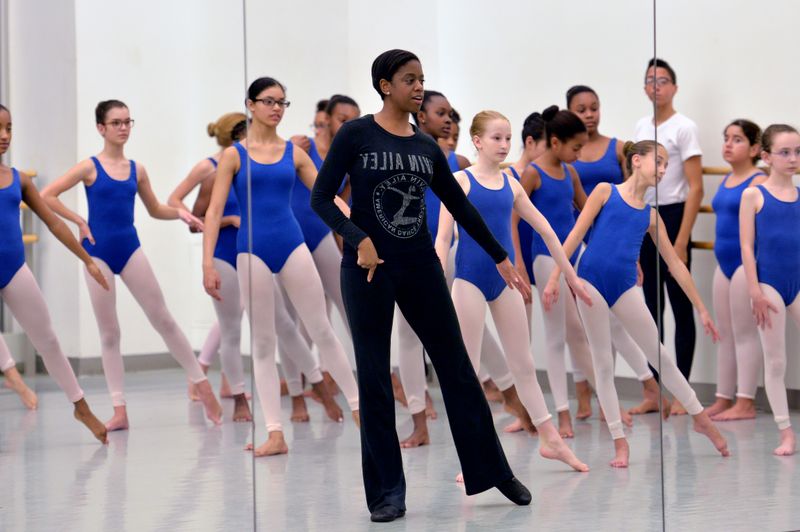 The Ailey School Junior Division Director Tiffany Barnes teaching Horton