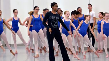 The Ailey School Junior Division Director Tiffany Barnes teaching Horton