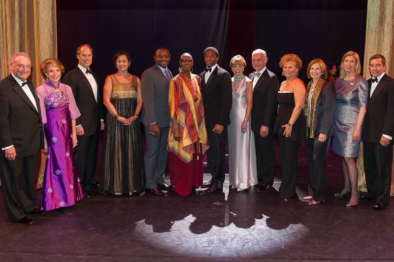Gala Co Chairs and Honorees with Artistic Director Robert Battle, Artistic Director Emerita Judith Jamison and Chadwick Boseman