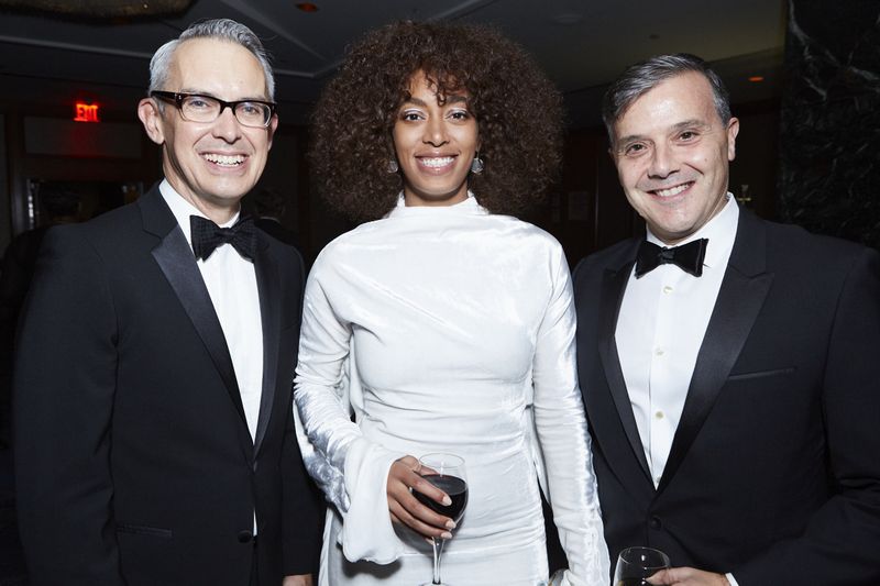 Executive Director Bennett Rink, Solange Knowles, and David Bowen