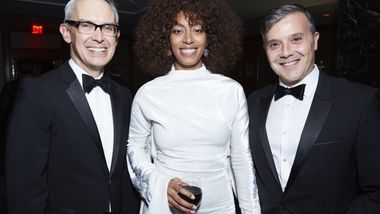 Executive Director Bennett Rink, Solange Knowles, and David Bowen