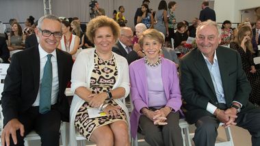 Executive Director Bennett Rink and President of Board of Trustees Debra L. Lee 