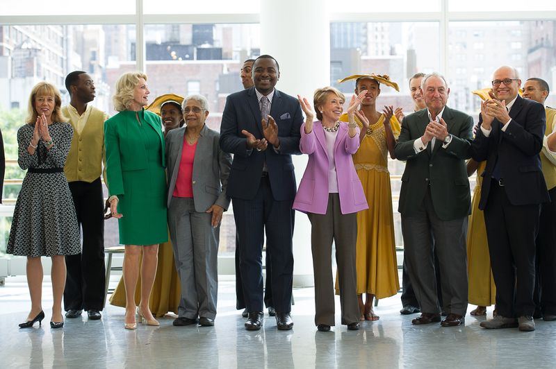 Board Chairman Daria Wallach, Elaine P. Wynn, Eleanor Applewhaite, Artistic Director Robert Battle, Chairman Emerita Joan H. Weill, Sandy Weill, Tom Finklepearl, Ailey II