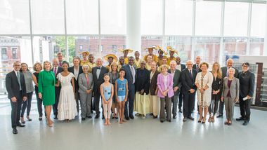Ailey Board of Trustees with Ailey Leadership, Ailey II and students from The Ailey School