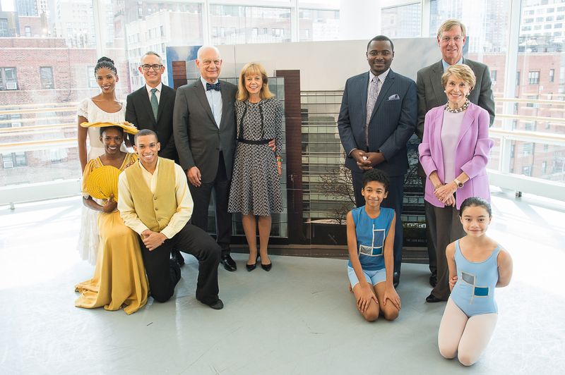 Executive Director Bennett Rink, Eric Wallach, Chairman Daria Wallach, Artistic Director Robert Battle, John Schaefer, Chairman Emerita Joan H. Weill, AAADT, Ailey II, Ailey School