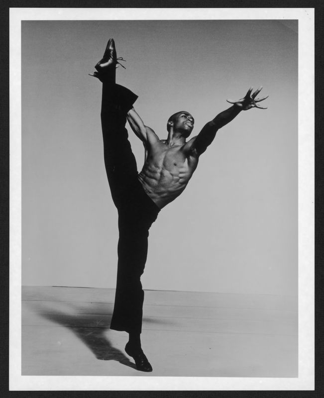 Desmond Richardson in Alvin Ailey's Revelations. Photo by Jack Mitchell. (©) Alvin Ailey Dance Foundation, Inc. and Smithsonian Institution