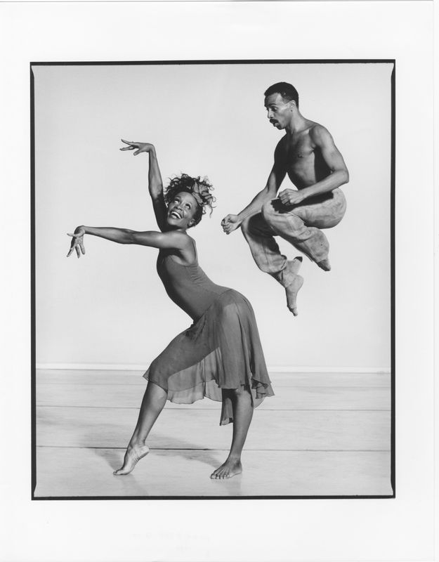 Renee Robinson, Carl Bailey in Donald McKayle's Rainbow 'Round My Shoulder. Photo by Jack Mitchell. (©) Alvin Ailey Dance Foundation, Inc. and Smithsonian Institution