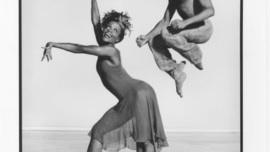 Renee Robinson, Carl Bailey in Donald McKayle's Rainbow 'Round My Shoulder. Photo by Jack Mitchell. (©) Alvin Ailey Dance Foundation, Inc. and Smithsonian Institution
