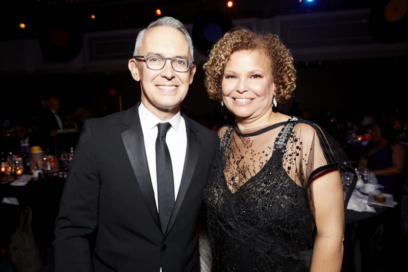 Executive Director Bennett Rink and Honoree and Board President Debra Lee