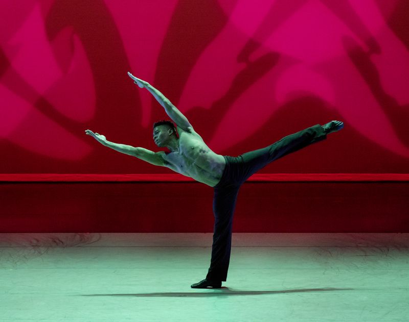AAADT's Solomon Dumas in Alvin Ailey's Revelations. Photo by Paul Kolnik