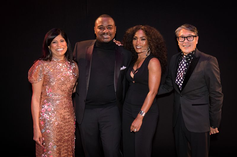 Gala Co-Chair Lata Reddy, Artistic Director Robert Battle,  Honorary Chair Angela Basset,  and Associate Artistic Director Masazumi Chaya