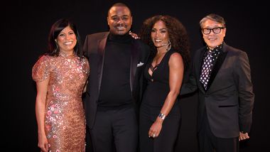 Gala Co-Chair Lata Reddy, Artistic Director Robert Battle,  Honorary Chair Angela Basset,  and Associate Artistic Director Masazumi Chaya
