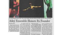 Wall Street Journal - Ailey Ensemble Honors Its Founder