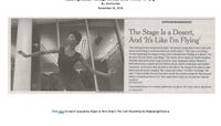 New York Times - #SpeakingInDance: The Stage Is A Desert, And 'It's Like I'm Flying'