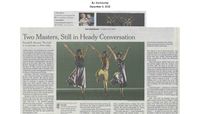 The New York Times - Two Masters, Still in Heady Conversation