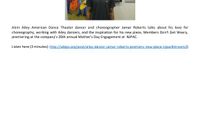 WBGO - Ailey Dancer Jamar Roberts Premiers New Piece at NJPAC