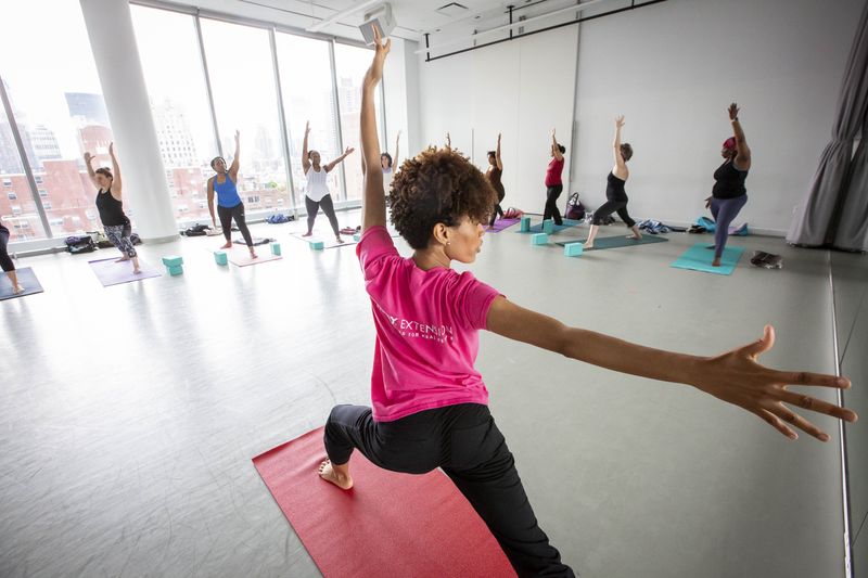 Afro Flow Yoga with Pilin Anice at Ailey Extension. Photo by Christian Miles