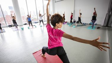 Afro Flow Yoga with Pilin Anice at Ailey Extension. Photo by Christian Miles