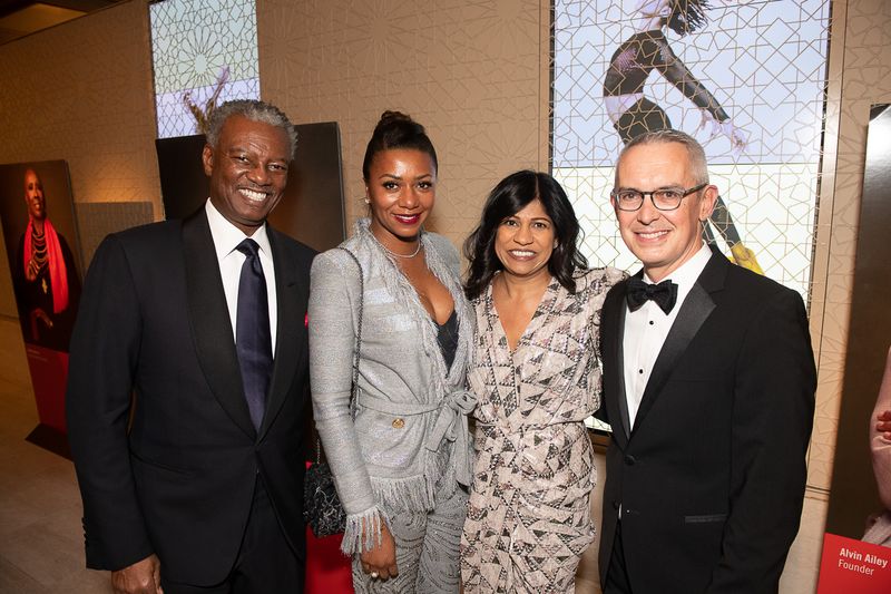 Art Collins, Board Members Sela Collins and Lata Reddy with Ailey's Executive Director Bennett Rink at Ailey's 2019 Opening Night Gala