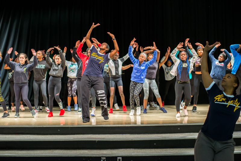 Nasha Thomas leading Revelations Residency at Richmond Heights Middle School