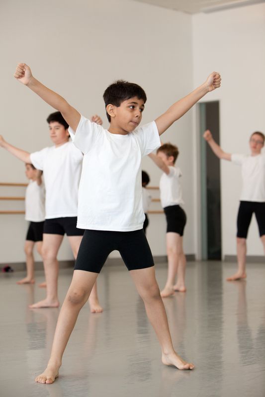 The Ailey School Athletic Boys in West African class
