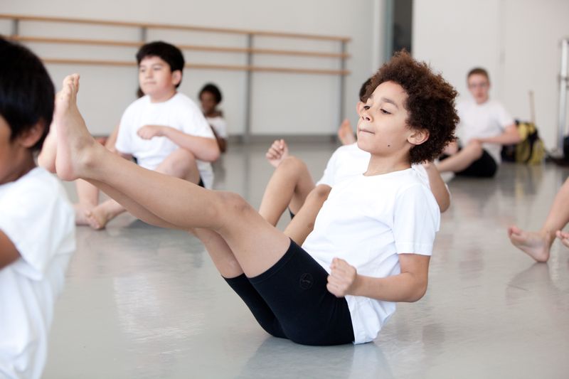 The Ailey School Athletic Boys in West African class